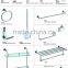 Chome funish 304 stainless steel Usefull bathroom fitting towel shelf towel rack