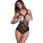 Hot sale Sexy Seductive Strappy Open Cup Lace Babydoll Dress Skirt Lingerie Adult Women