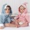 2016 Popular Best Baby Shower Gift Baby Cotton Bathrobe Towel Cutiest Pink Shark Design Hooded Baby Romper For 0-12months Kids