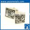 gold plated red sox rectangle cufflink
