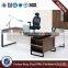 Manager office table melamine top metal base executive desk(HX-NT3113)