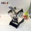 Modern stainless steel acrylic knife display stand