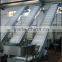 Food grade modular belt with baffle and side guide lift conveyor for snack food