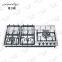 4 burner gas stove glass top gas cooker