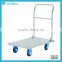 Stainless steel platform carry hand truck with four wheels