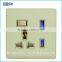 British Standard Golden Aluminum Panel 13A Switch Socket With Doubke Usb Wall Socket