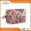 2016 wholesale colorful small insulated womens cotton quilted mini cosmetic bag