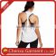 gym 2017 bodybuilding gym clothes singlet running white vest elastic back tank top sport wear woman fitness crop top plain