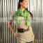 Custom summer french TOP quality silk printed green leaf nursing scarf cover