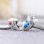 X356 925 Sterling Silver Royal Crown Charm Floating Letter Love Zircon Findings