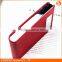 Vertical foldable red PU leather name card holder , credit card case with magnet snap