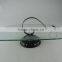 Glass with iron handle cake stand with cheap price in stocked
