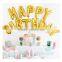 Kids birthday golden party banner decorations