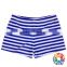 new arrival summer beachwear white blue stripe kids swimsuit