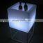 Plastic PE Rectangle Night Club Bar Glowing Led Cube Shaped Ice Bucket