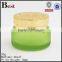 50g  best sellers frosted green glass cosmetic jar gold aluminum lid personal care cream empty cosmetic glass jar