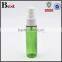 wholesale cosmetic toner fragrance perfume light green PET 30ml biodegradable plastic spray bottle