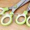 Newest fashional colorful ball pat shape stainless steel blade rubber and plastic scissors