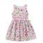 Wholesale New Flower Printing Style Dresses for Girls Sleeveless Children Clothes Princess Dress