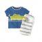 Wholesale 100% cotton summer children clothing set for 2-7 Y boy
