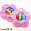 BPA Free EVA Baby Teething Rattle Toy Necklace Pandent Flower Teether
