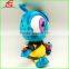 wholesale blue vocal stuff plush big eyes bee with backpack