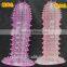 pink Exotic teething g spot Condoms Silicone Sex Toy Crystal Dildo Spike condom