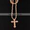 Fashion Wooden Beads Cross Necklace Men Women Ladies