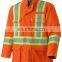 Hi Vis Orange Polyester Reflective Waterproof Bomber Jacket