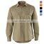 Customized Khaki 100%Cotton mechanic work shirts for men