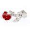 Wedding cufflinks red romantic love cufflinks