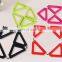 folding geometric figure design PVC glass coasters;geometric figure element/design cup mat