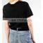 Womens Black Plain Classical V neck T Shirts Lightweight 100% Cotton POCKET TSHIRT