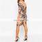 New Fashion Plus Size Embellished Beaded Mesh Women Midi Bodycon Dress