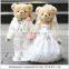 YK OHSAS18001 OEM romantic plush toy cotton colorful handmade PLUSH COUPLE BEARS for your unforgettable and awesome wedding