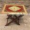 Afghan Antique Hand Painted Tea Tray Table (TA-001)