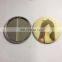 CMYK printed light tin button mirror
