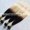 wholesale darling hair brazilian 100% human ombre hair extensions hair coloring