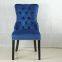 Navy Color Velvet Dining Chair in Solid Wood,Modern Dining Chair HL-6087