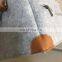 felt diaper caddy changing pad round edge and leather corner