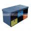 Modern design wholesale china supplier soft storage box foot stool foldable pattern ottoman drawer