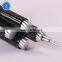Aluminum Aluminum alloy conductor PE/XLPE insulated two three four core aerial bundle cable