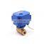 2 way electric DC3-6V DN20 /DN25 CR05 wiring -5wires motorized ball valve with signal feedback