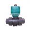 Motorized UPVC double unionelectric Ball Valve with electric actuatorwith the manual override