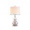 China classical calabash shape creative custom clean glass base cheap bedside lamps for office restaurant hotel