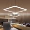 Led restaurant lamps post-modern simple box art chandelier personality creative living room lamp Nordic study lighting