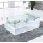 Square glass table top 10mm polishing flat edge tempered glass price