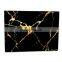 Factory price wholesale simulation coated  tempered glass cutting board with marble grain paper sticker 1 piece for 1 set