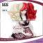 beauty white and red deep curly deep curly 1/3 BJD doll wigs with two clip ponytail