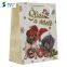 Custom Recyclable 128g Coated Paper Coated Bright Film Christmas Gift Bag Clothes Shopping Bag